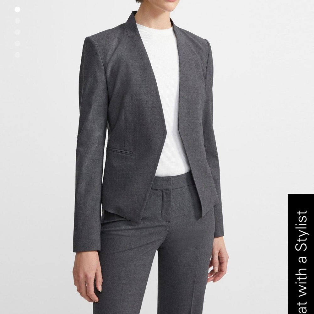 Theory Open Blazer Gray Size 4 - image 1